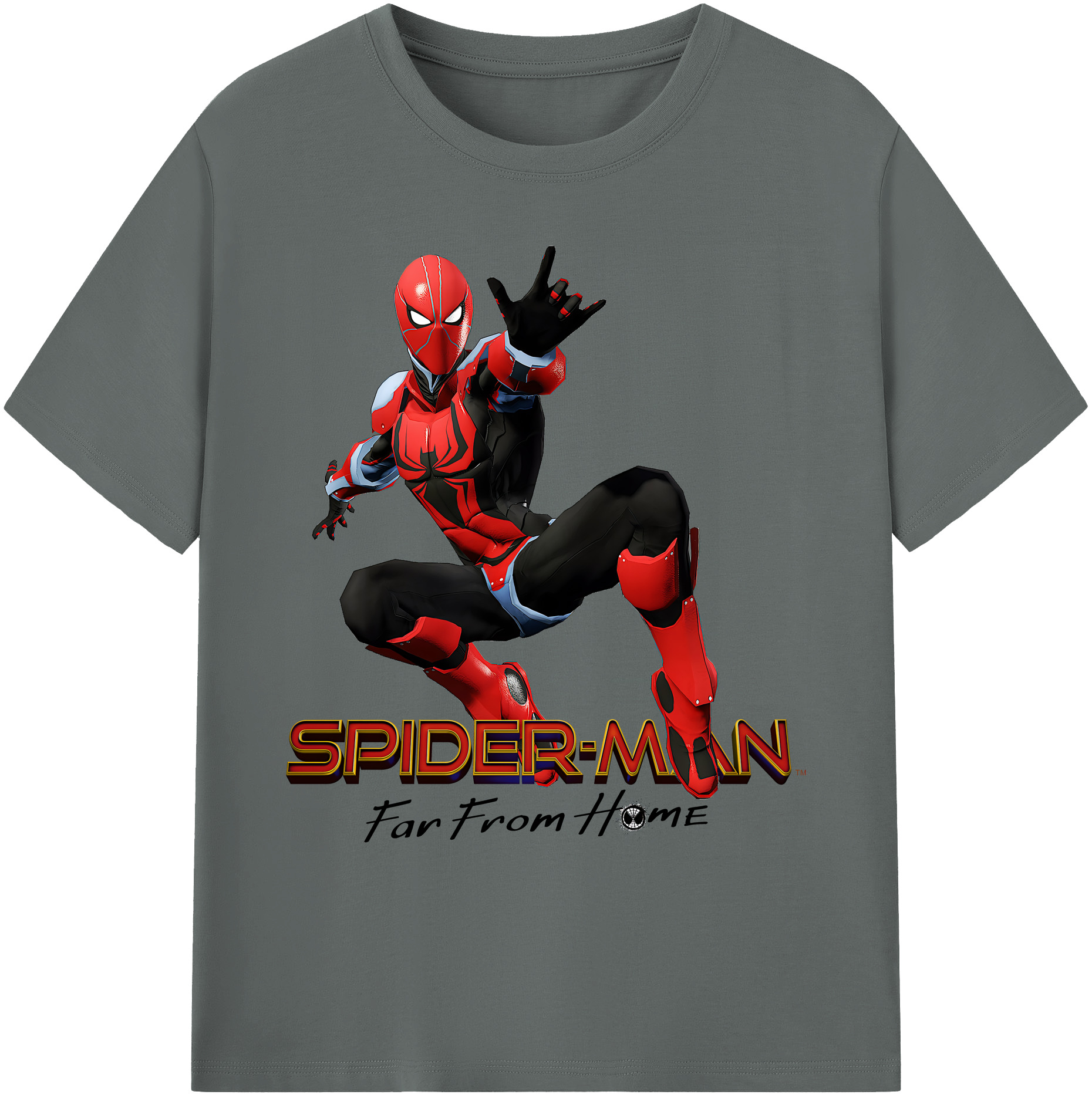 （画像用） Spider Man スパイダーマン 綿100％ メンズ半袖Tシャツ｜肌触りやわらか＆通気性